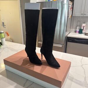 Via Spiga Garance Black Suede Women's Boots